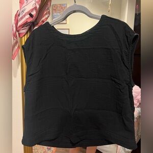 dylan Black Gauze Tee